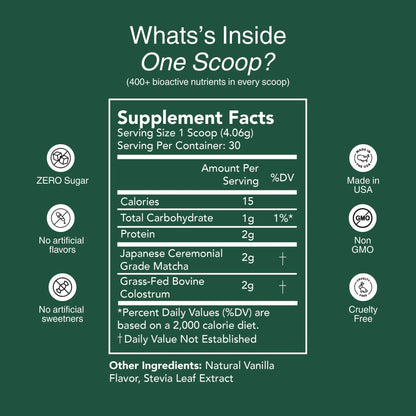 Matcha Gold™ - Matcha + Colostrum Superfood Powder