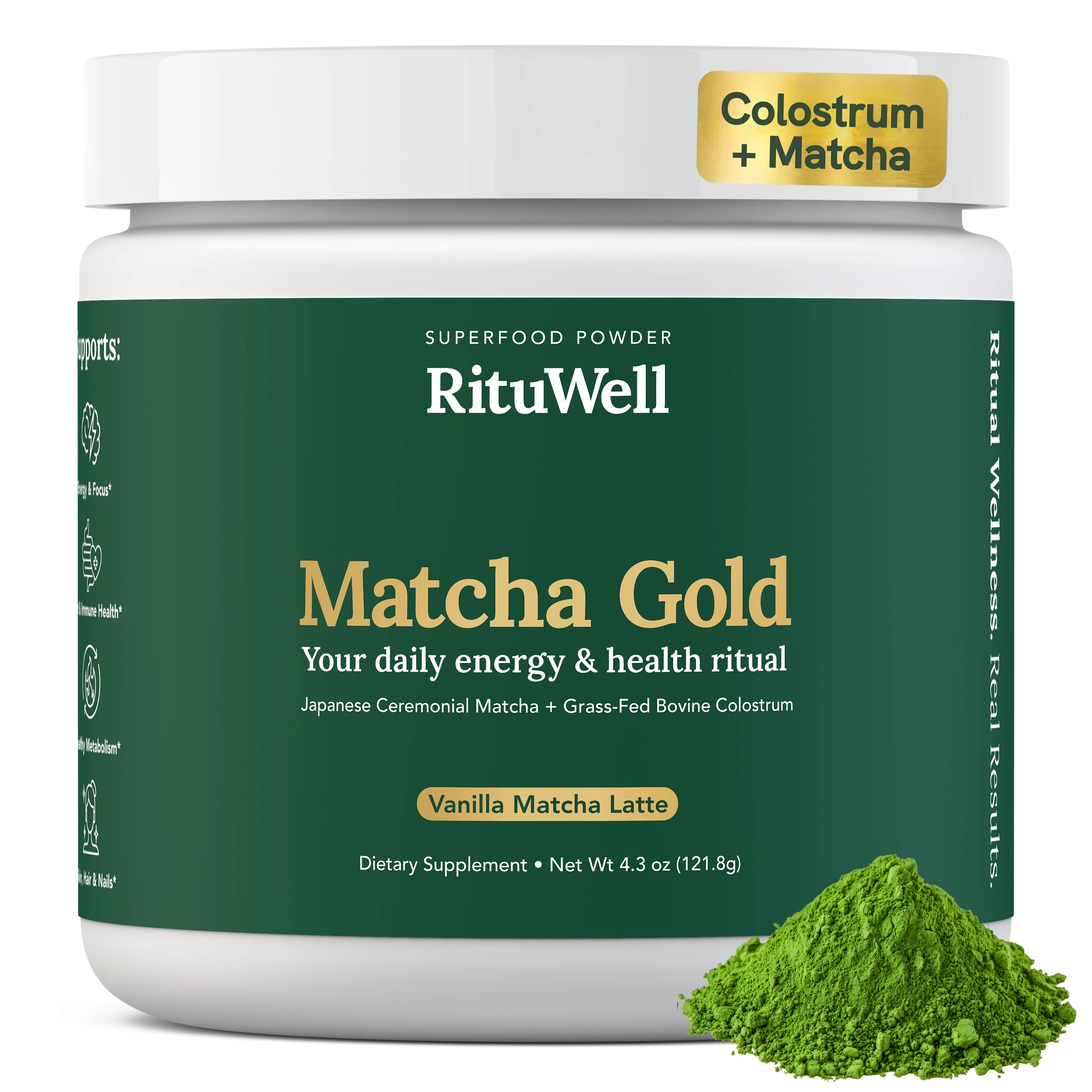 Matcha Gold® - Matcha + Colostrum Superfood Powder – RituWell